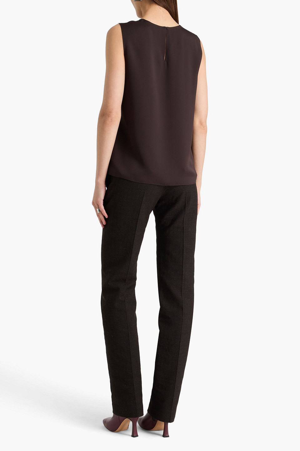  Theory - Silk-cady Top - Brown - S 