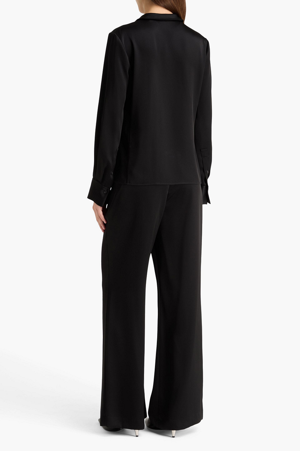  Theory - Satin Blouse - Black - M 