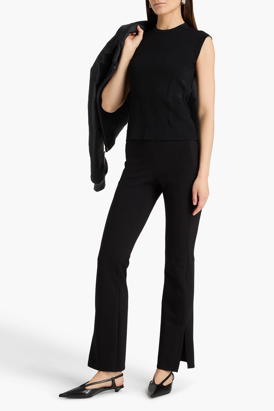  Theory - Jersey Bootcut Pants - Black - Xs 