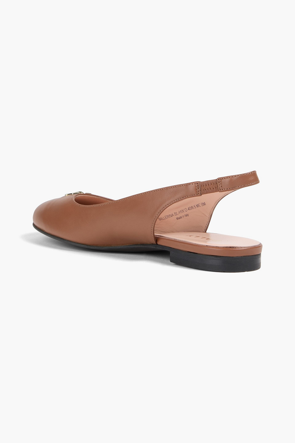  Bally - Embellished Leather Slingback Flats - Brown - Eu 36 