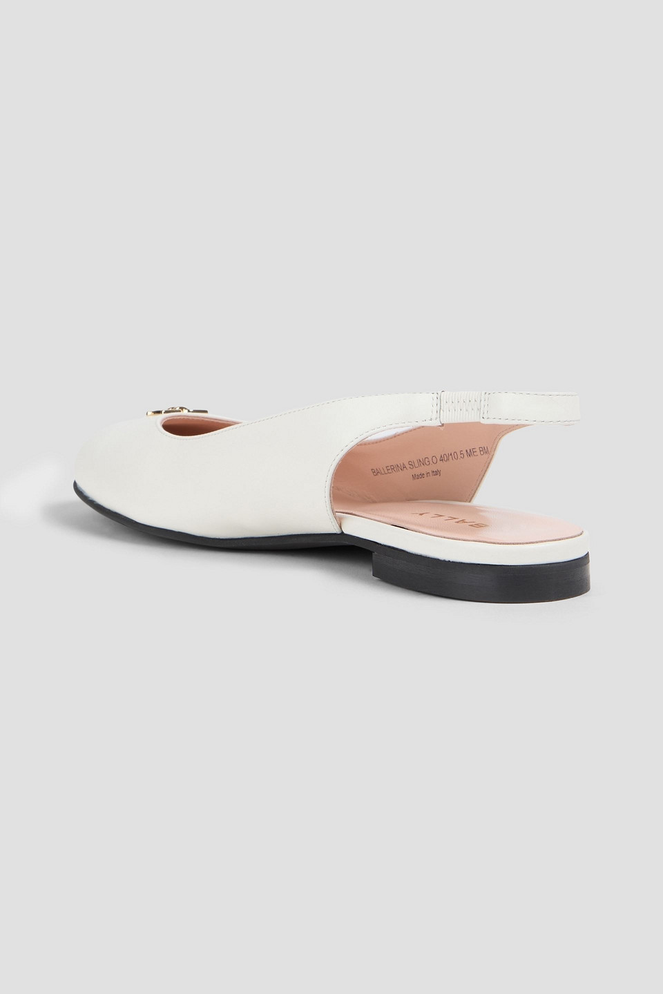  Bally - Embellished Leather Slingback Flats - White - Eu 36 