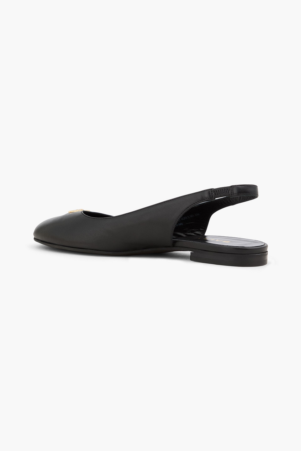  Bally - Embellished Leather Slingback Flats - Black - Eu 36 