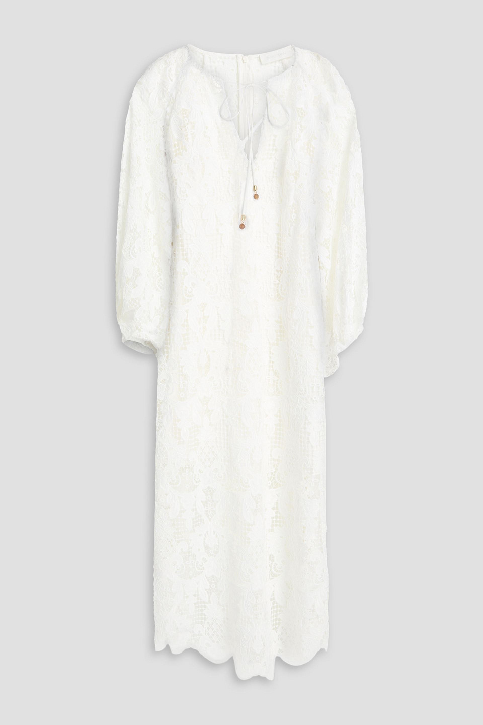 Zimmermann Cotton-lace Midi Dress In White