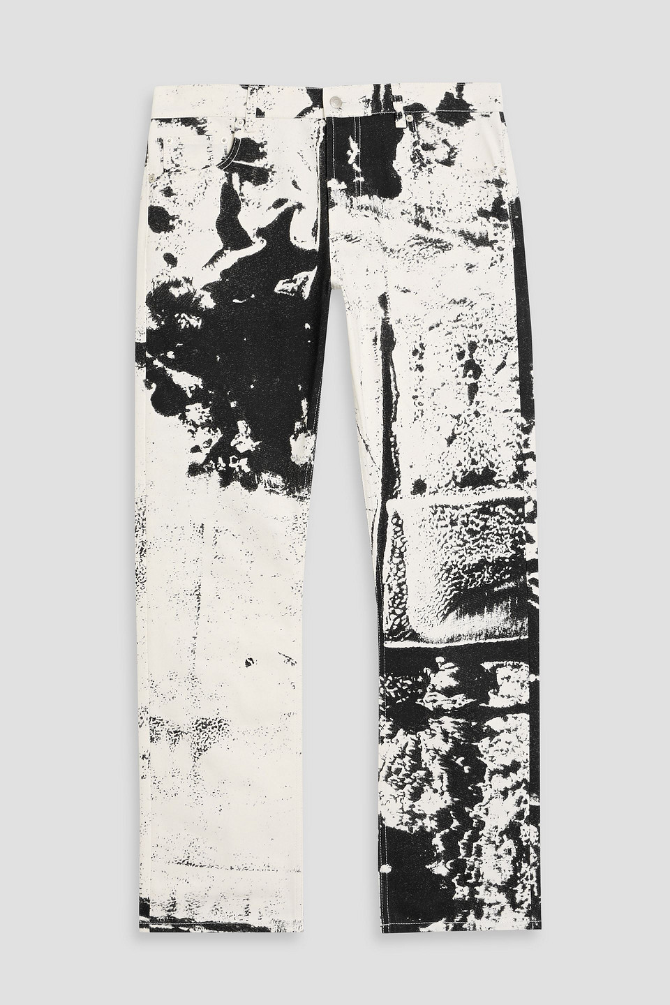 mcqueen - printed denim jeans - white - it 46