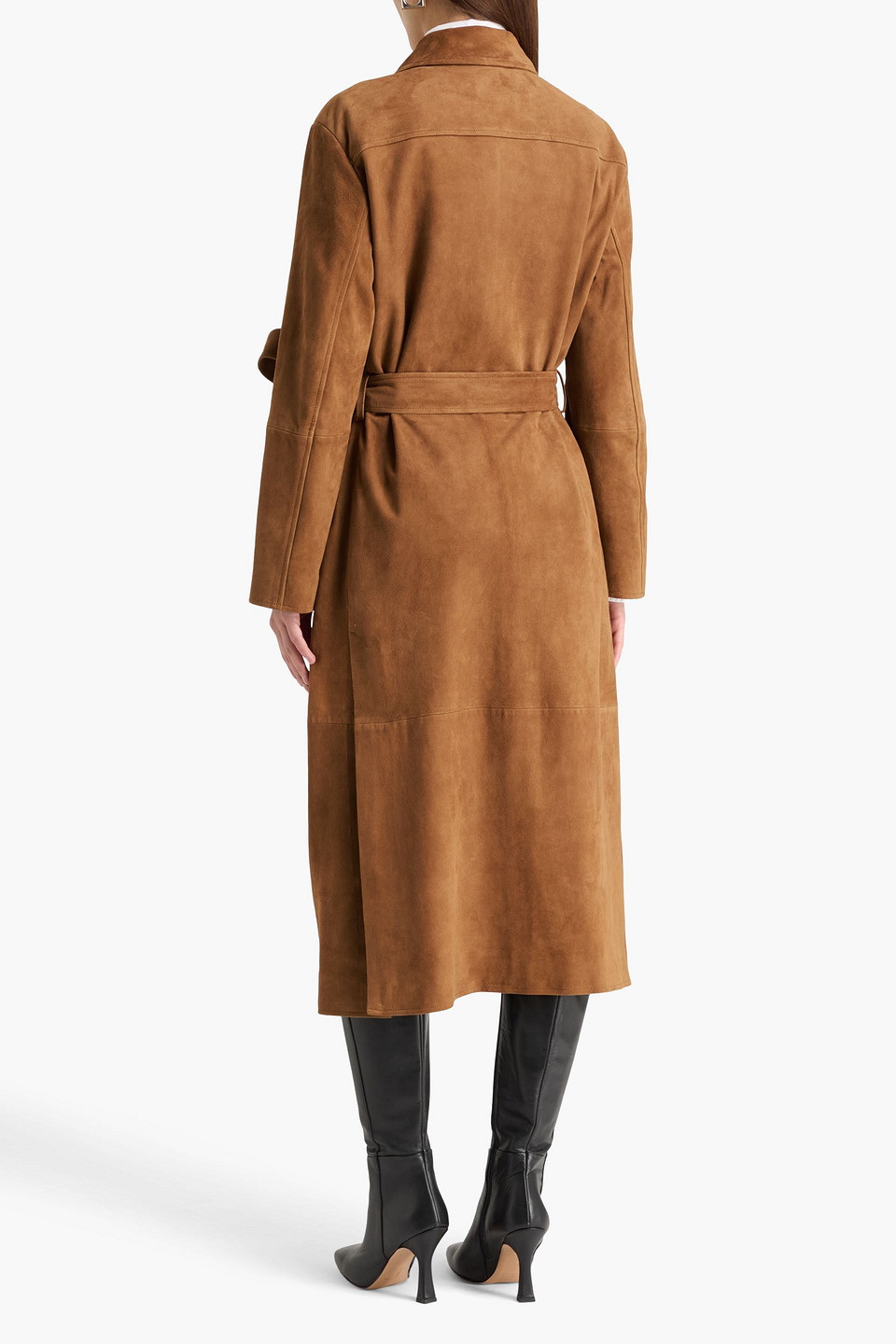 Theory - Suede Coat - Brown - M 