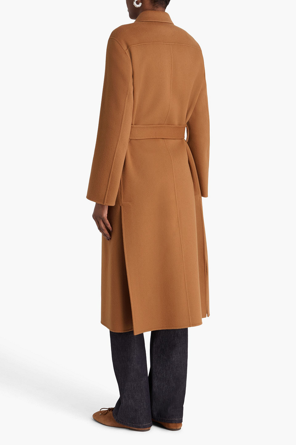  Theory - Wool And Cashmere-blend Felt Coat - Brown - Xs 