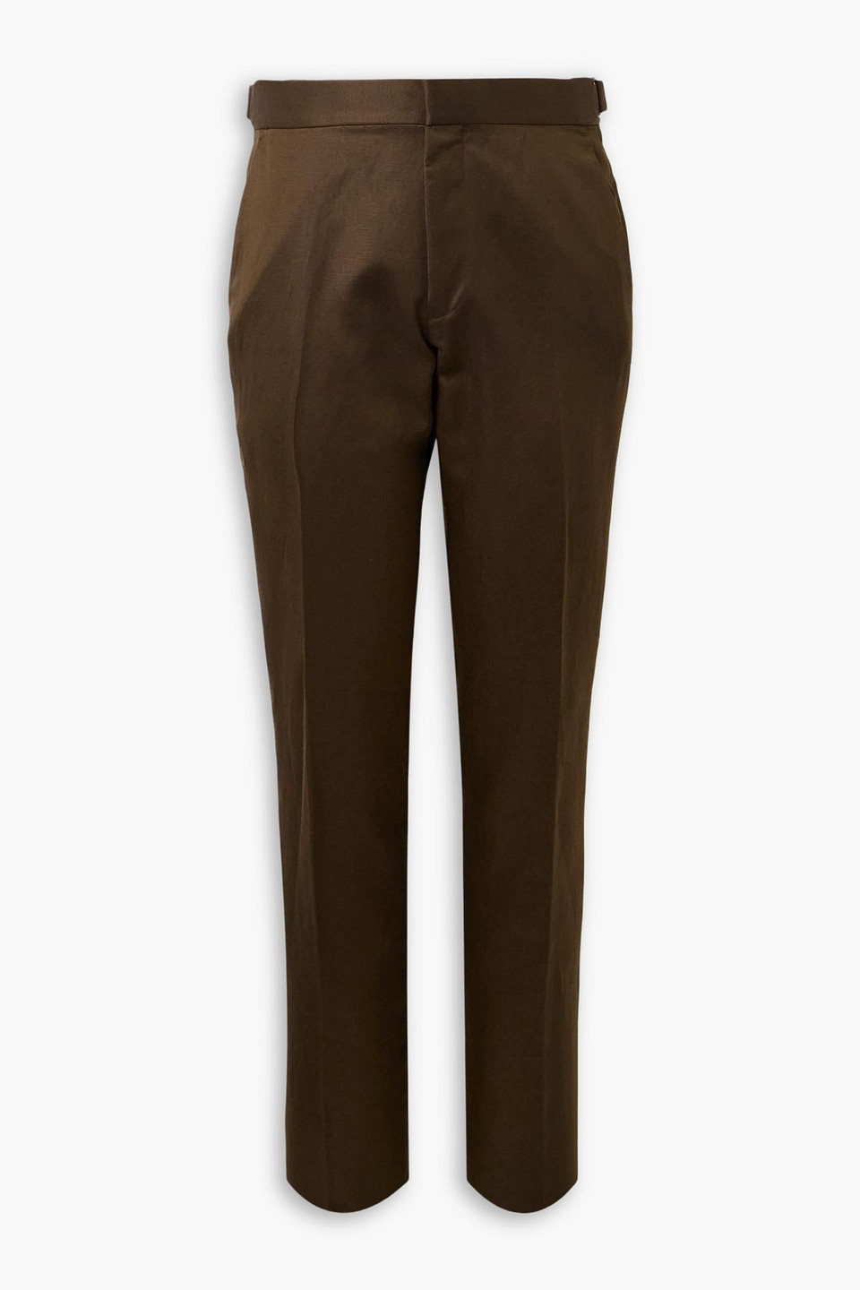 tom ford - dyllan straight-leg silk and linen-blend twill suit pants - brown - it 52