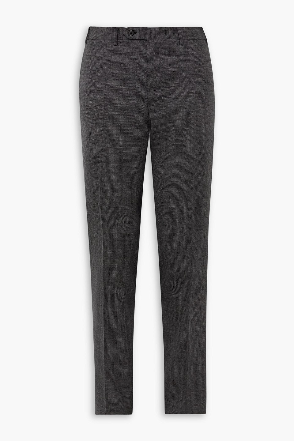 canali - slim-fit prince of wales checked super 160s wool suit pants - gray - it 48