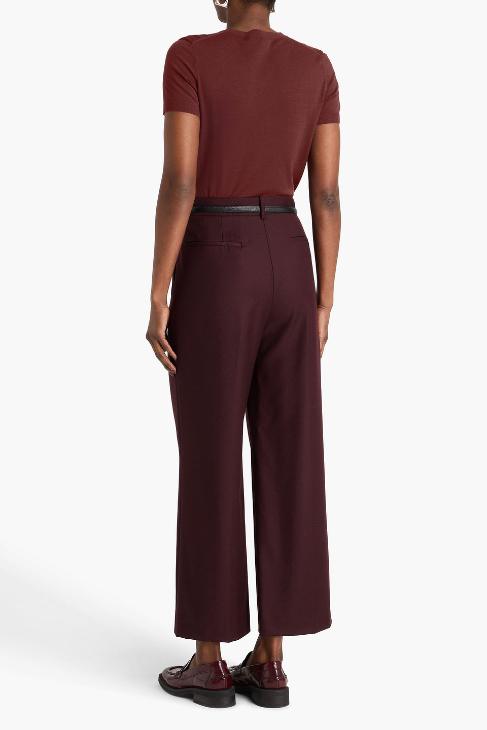  Theory - Merino Wool Top - Burgundy - S 