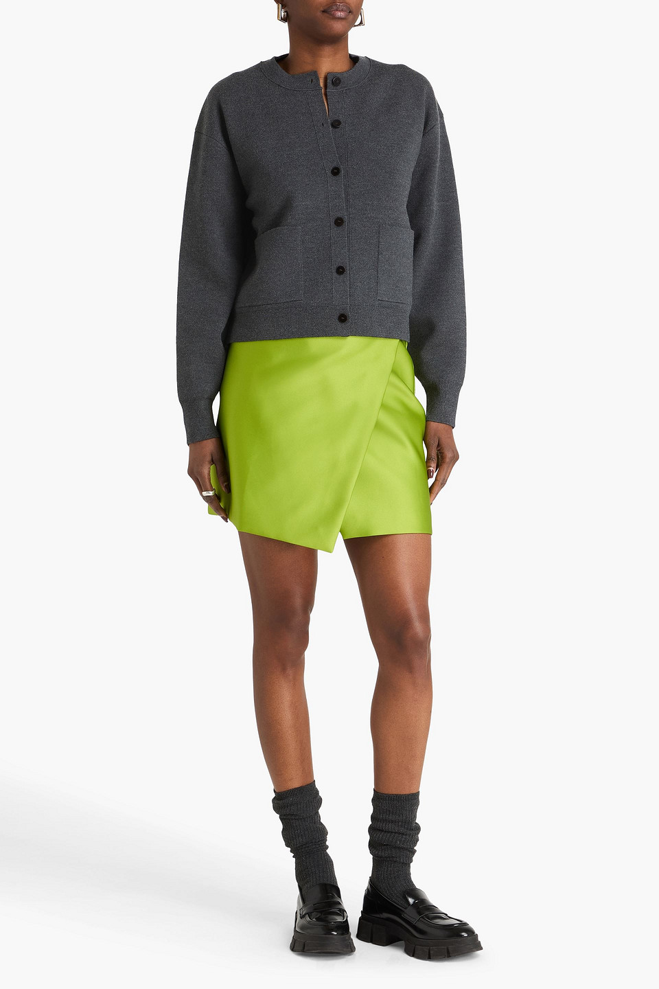  Theory - Wool-blend Cardigan - Gray - Xs 
