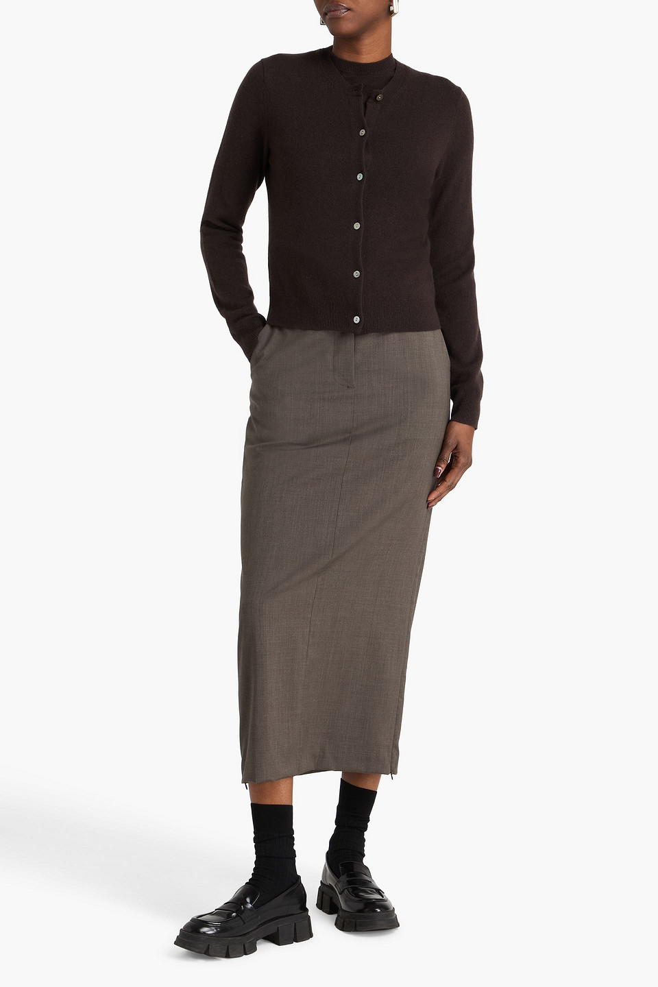  Theory - Cashmere Cardigan - Brown - Xs 