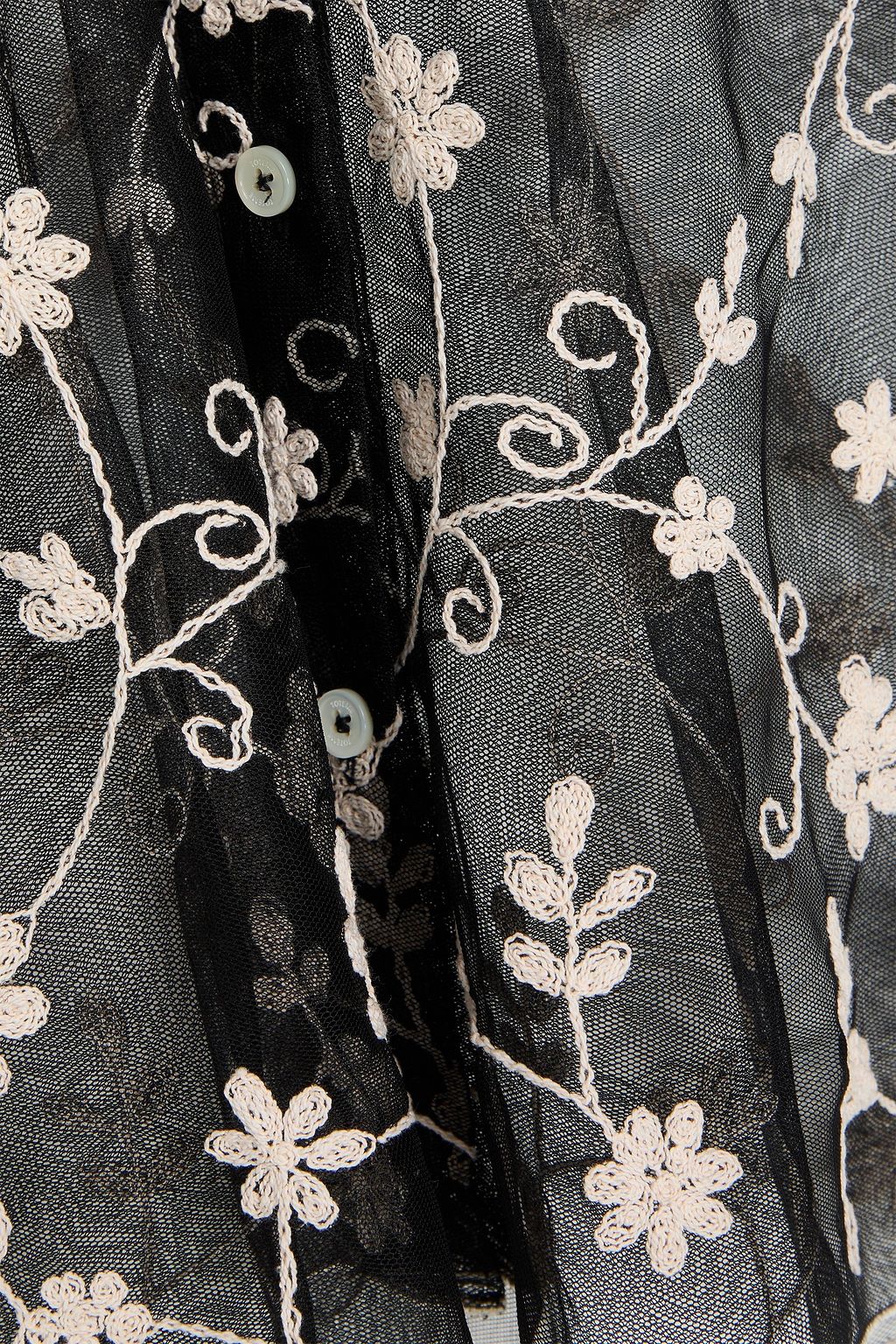 TOTEME Embroidered tulle shirt | THE OUTNET