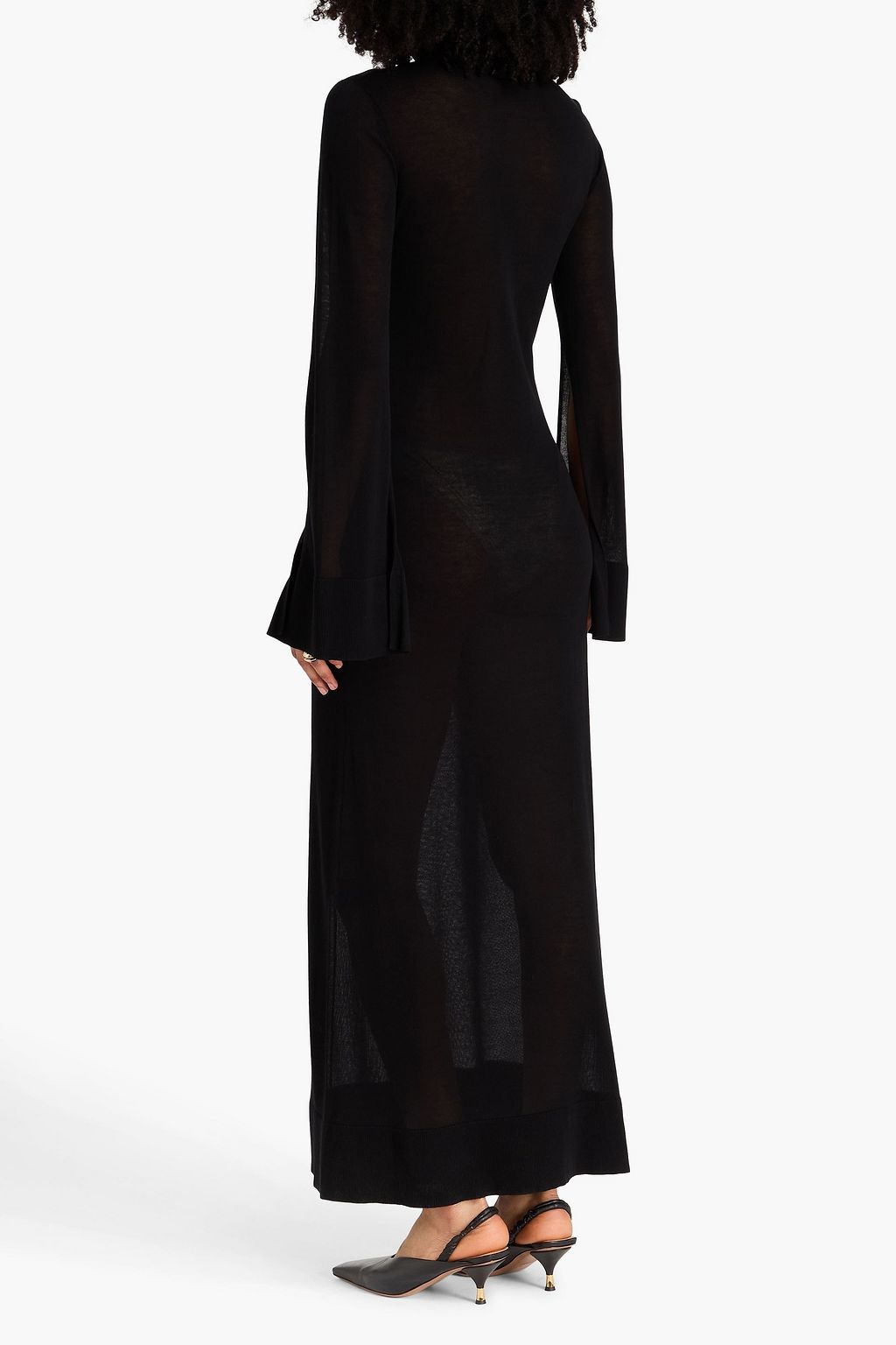 TOTEME Lyocell-blend turtleneck maxi dress | THE OUTNET