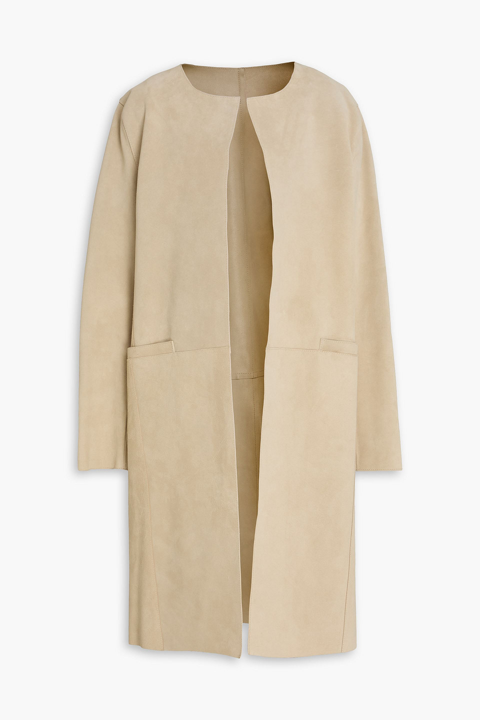 toteme - suede coat - neutral - eu 32