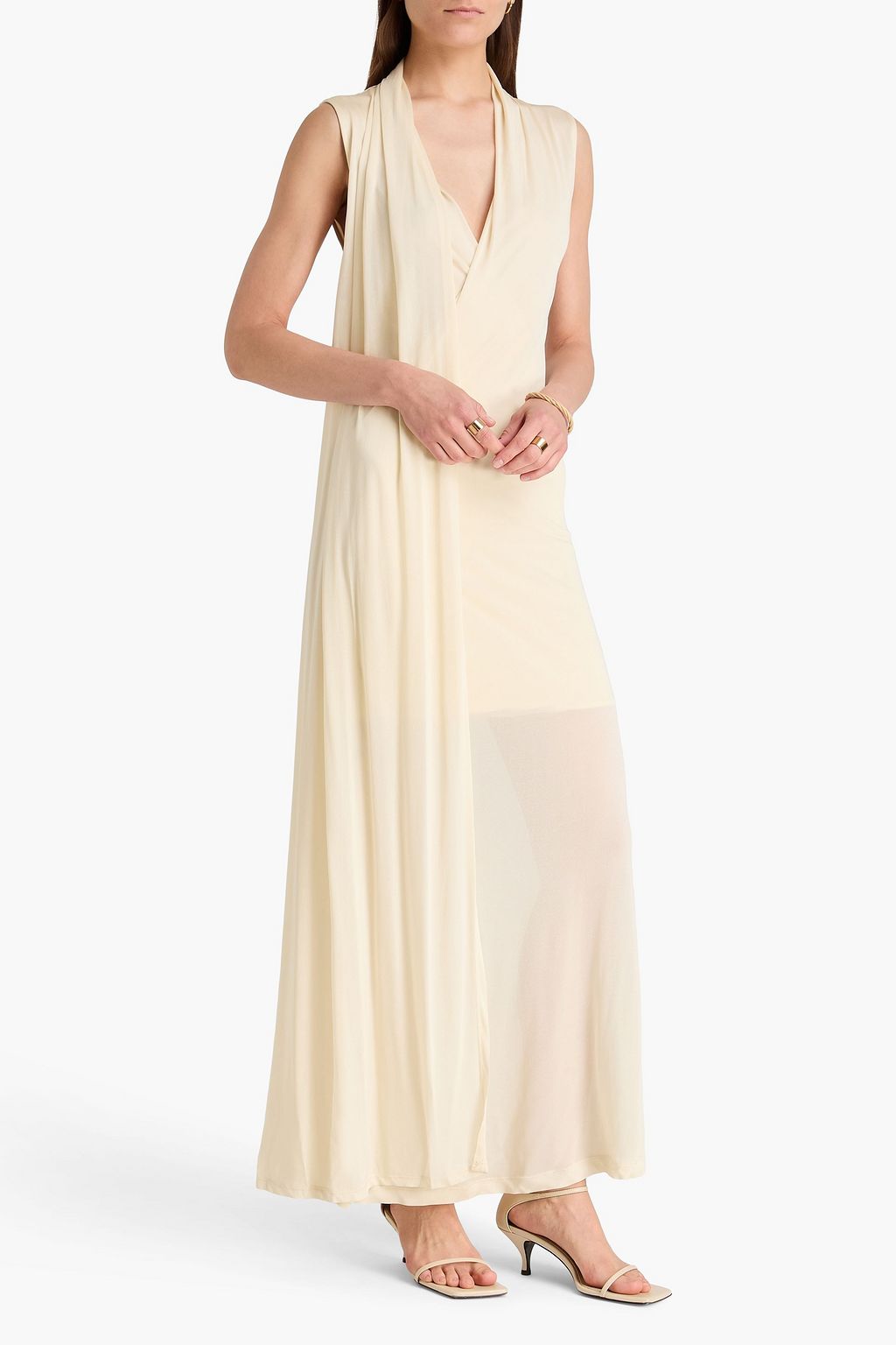 TOTEME Draped jersey maxi dress | THE OUTNET