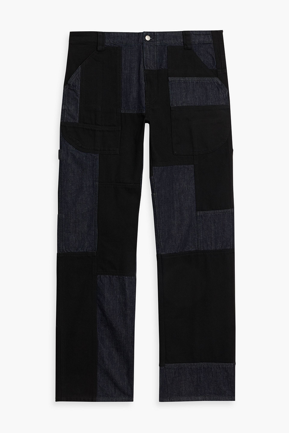 mcqueen - patchwork denim jeans - blue - it 54