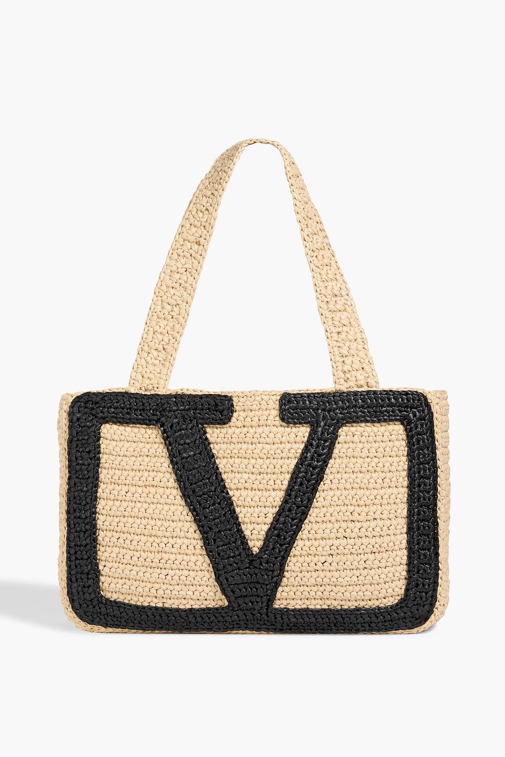 VALENTINO GARAVANI Viva Superstar crocheted raffia tote | THE OUTNET