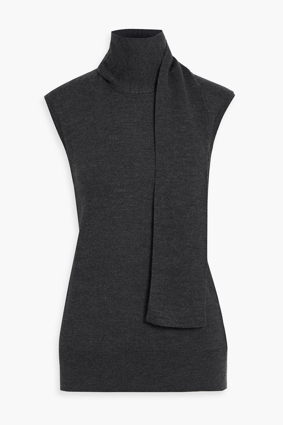 Totême Bow-detailed Wool-blend Top In Blue
