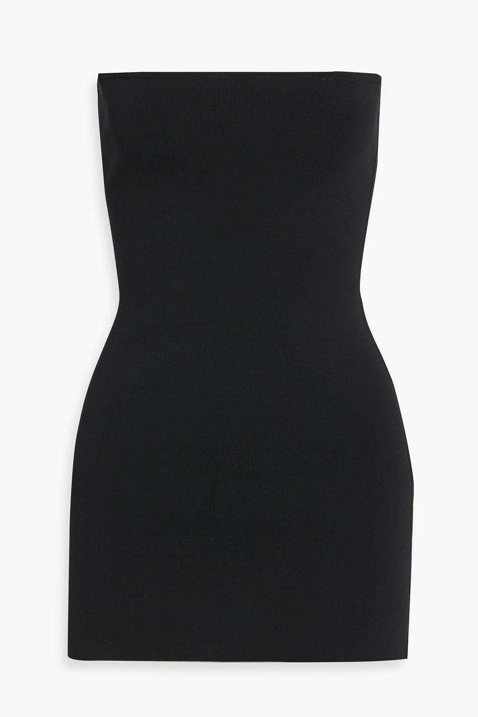 toteme - strapless stretch-knit top - black - m