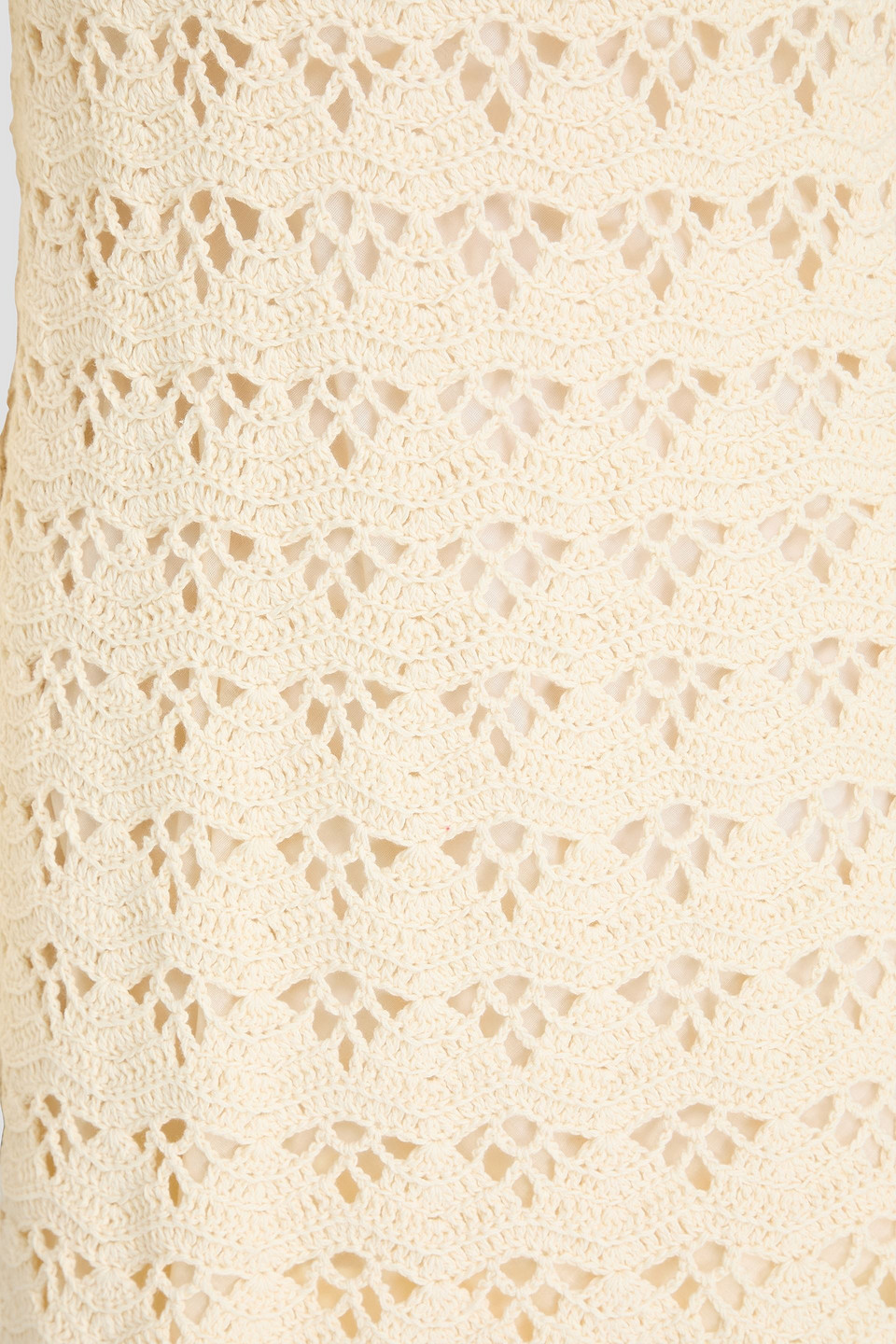 Zimmermann Rhiannon Crocheted Cotton Mini Dress In Neutral