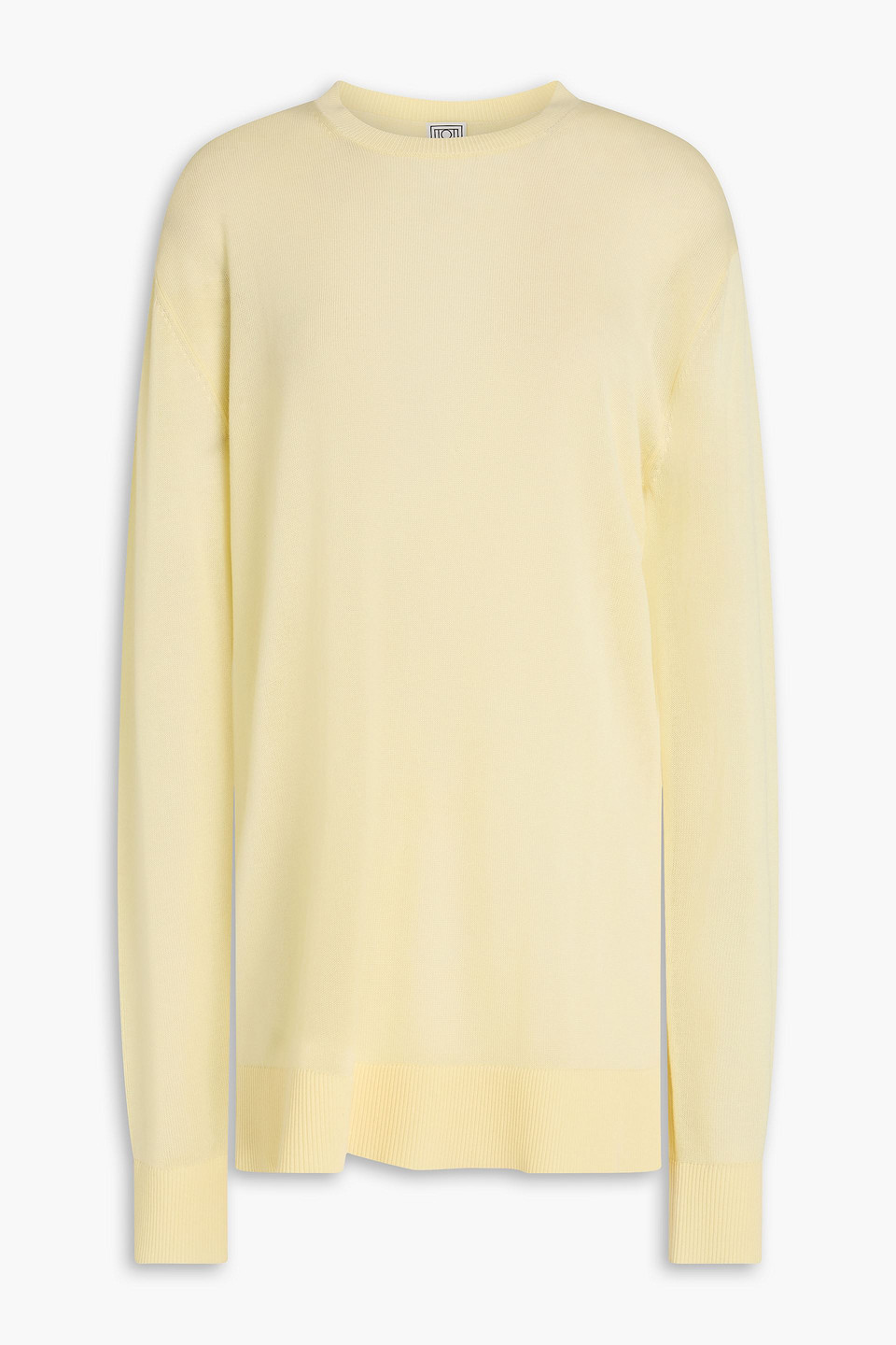 toteme - lyocell-blend sweater - yellow - xxs