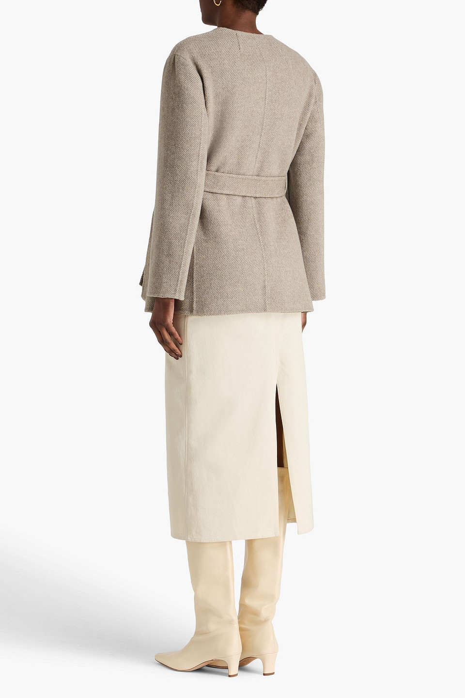  Theory - Convertible Wool And Cashmere-blend Jacket - Neutral - M 