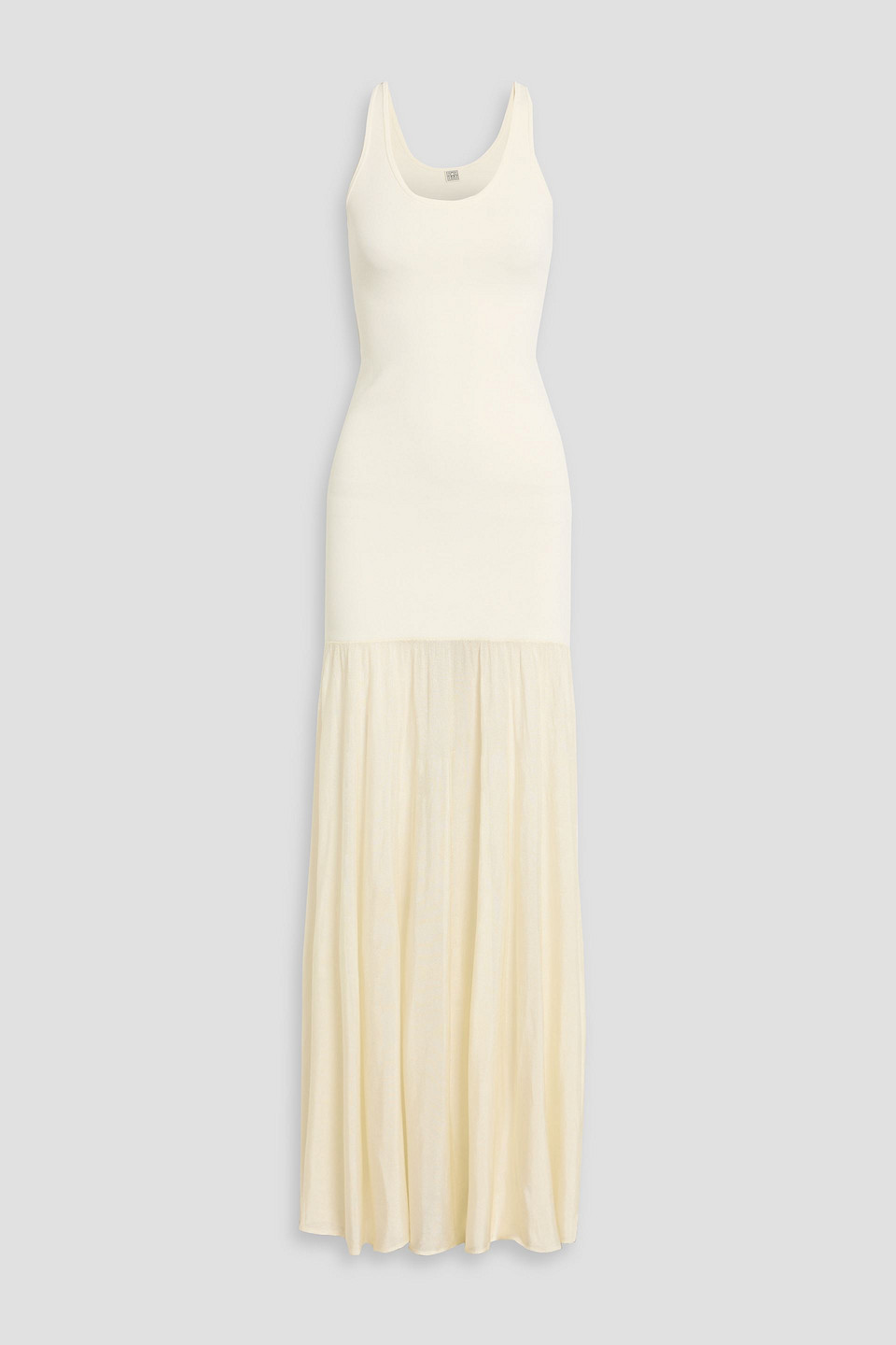 toteme - stretch-knit maxi dress - white - xl