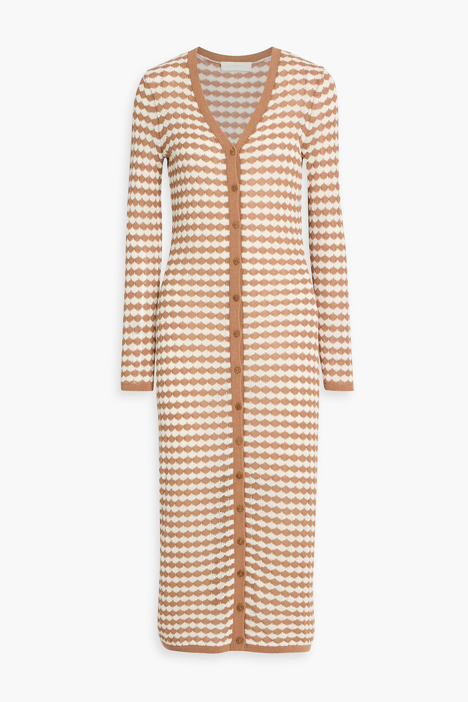 Zimmermann Crocheted Cotton-blend Midi Dress In Brown