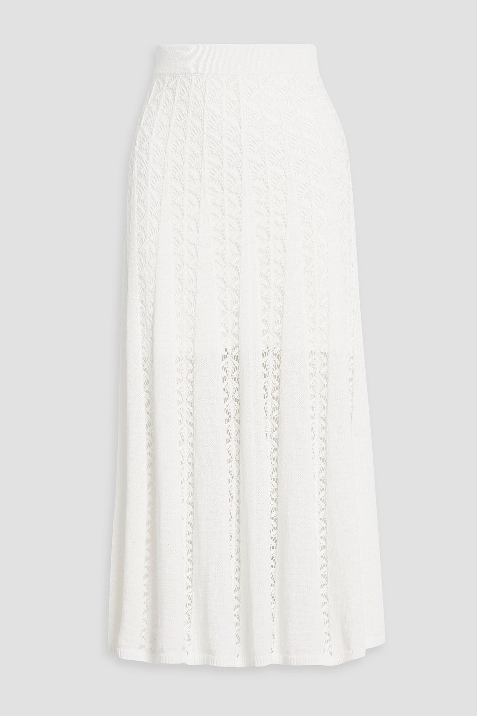 Zimmermann Crocheted Cotton Maxi Skirt In White