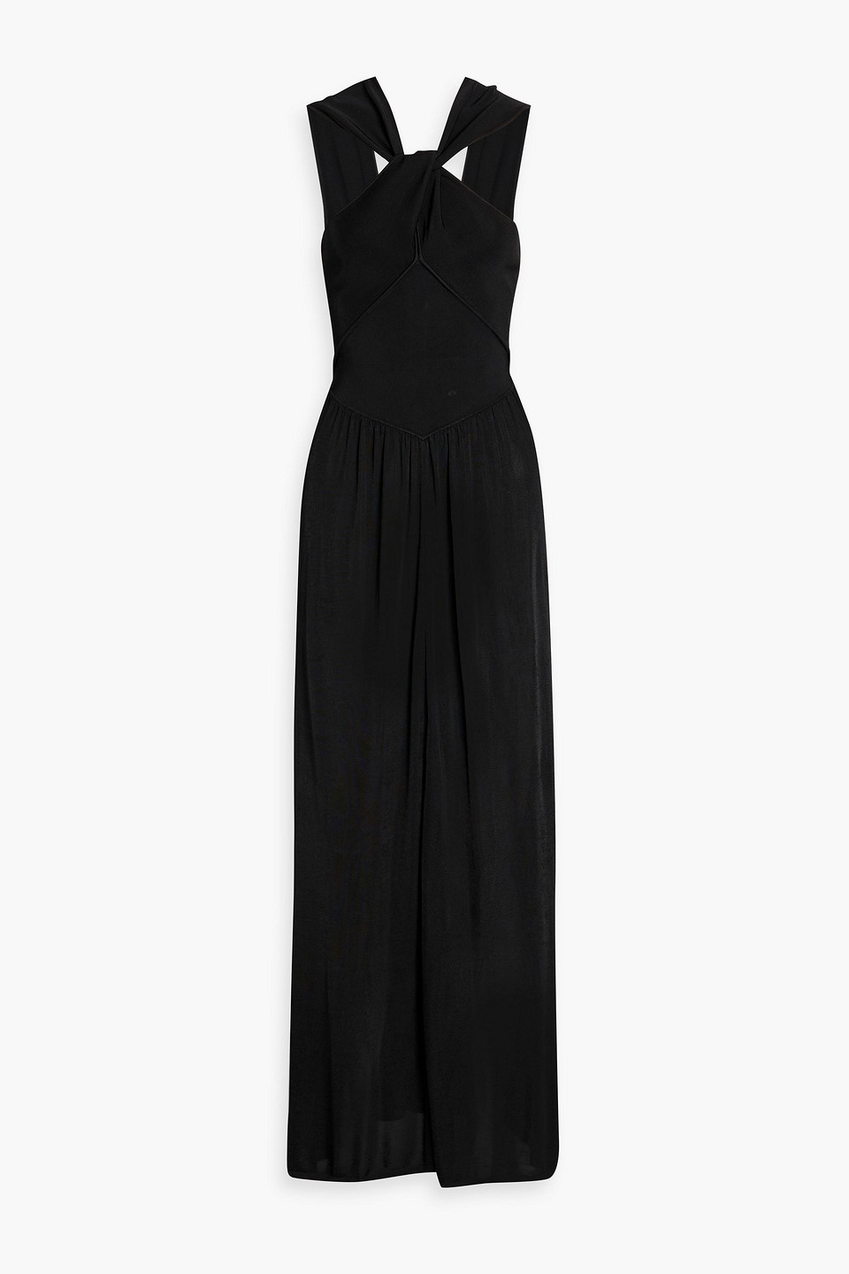 zimmermann - stretch-knit maxi dress - black - 00