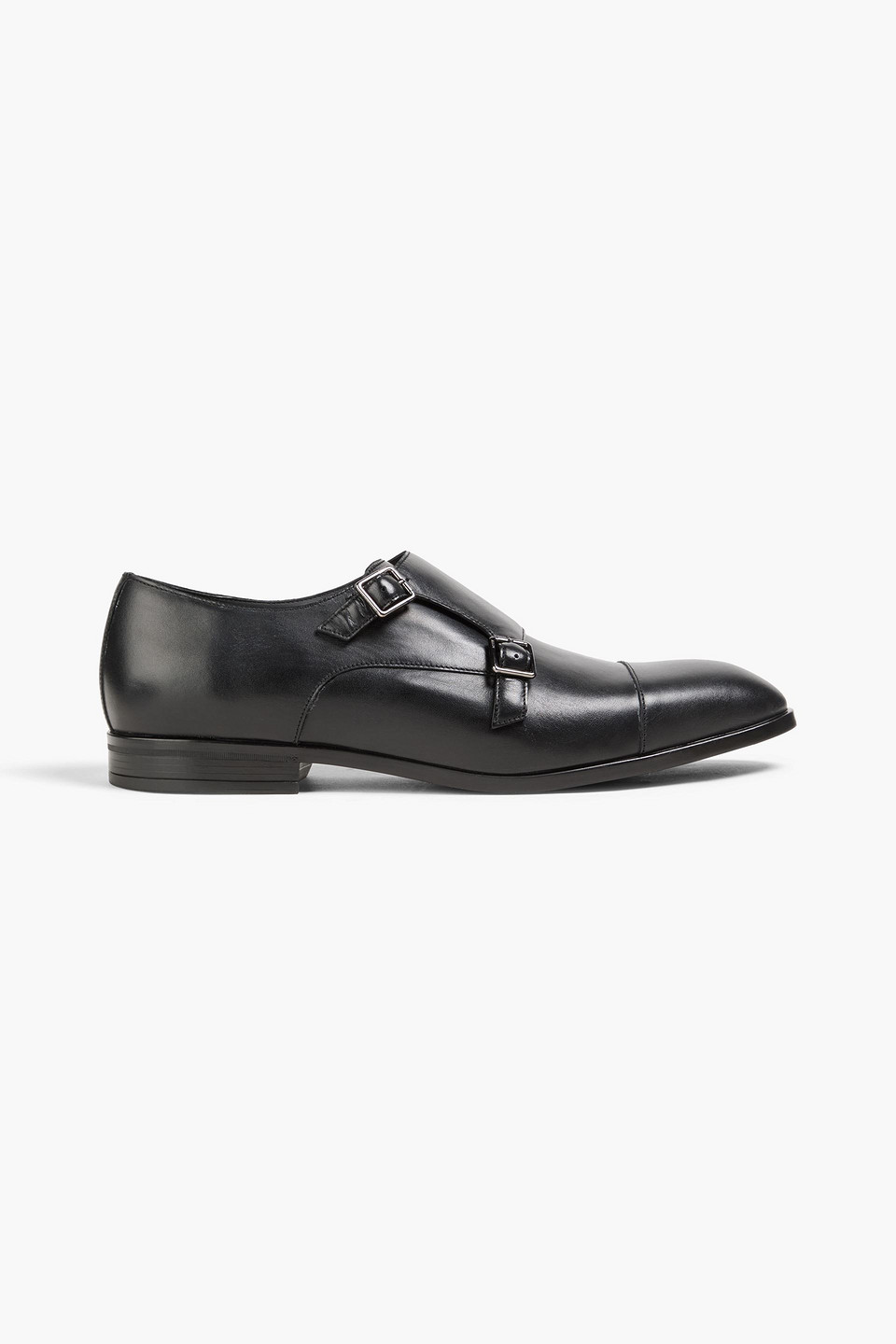 bally - scardino leather monk-strap shoes - black - eu 41
