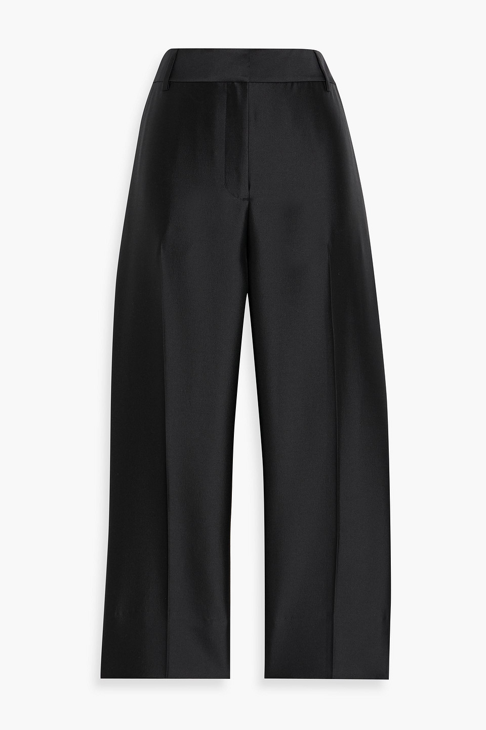 Zimmermann Silk And Wool-blend Capri Pants In Black