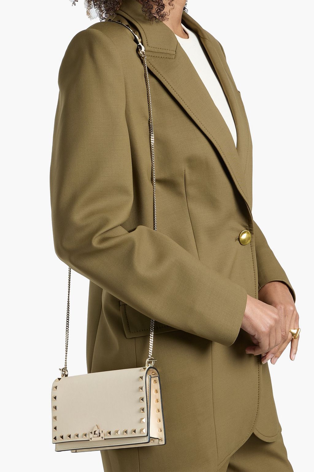 VALENTINO GARAVANI Rockstud leather cross-body bag | THE OUTNET
