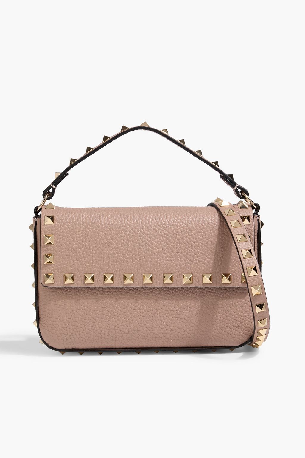 VALENTINO GARAVANI Rockstud pebbled-leather tote | THE OUTNET