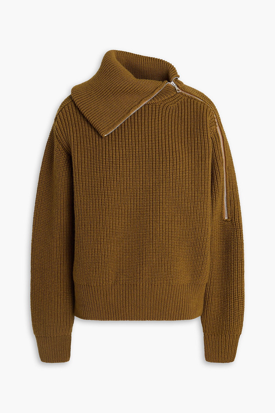 dries van noten - ribbed wool sweater - green - xs