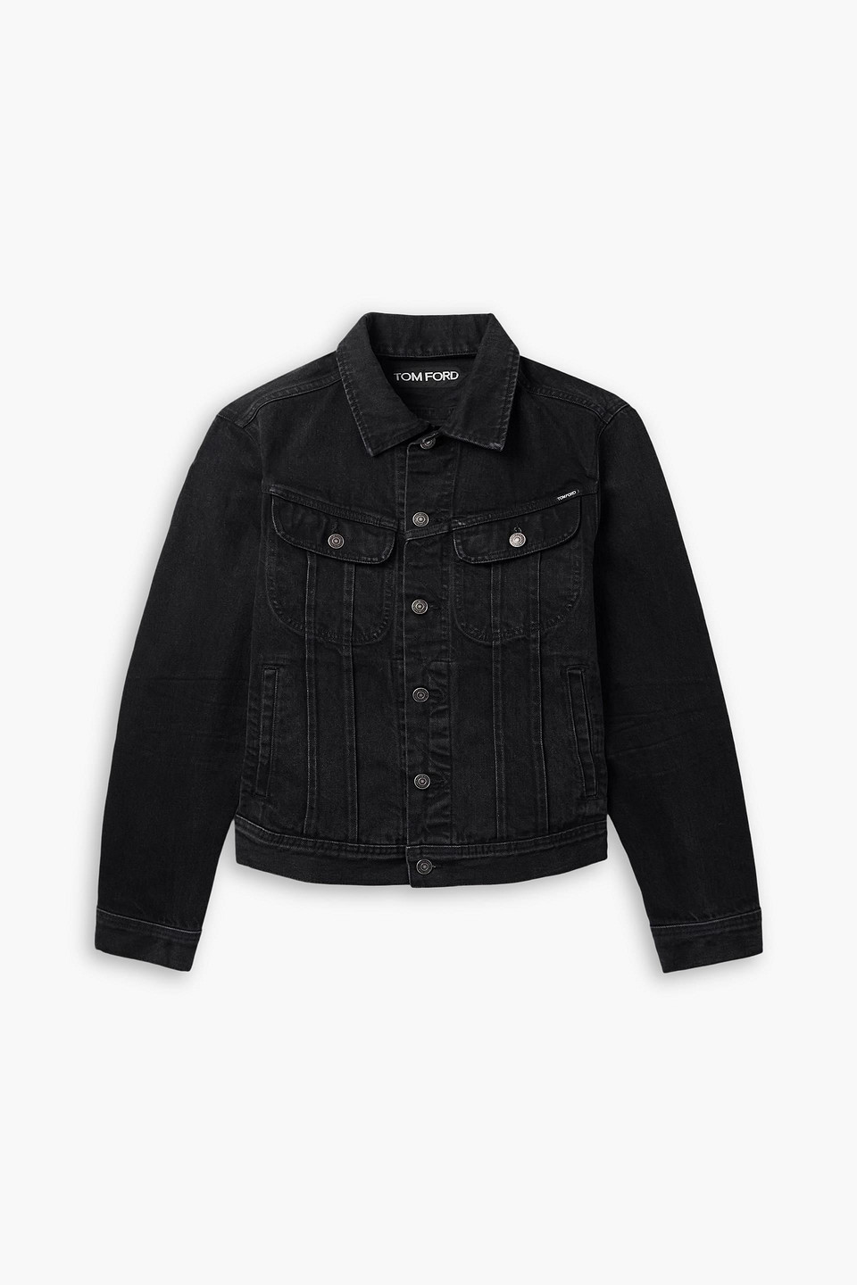 tom ford - icon denim jacket - black - s