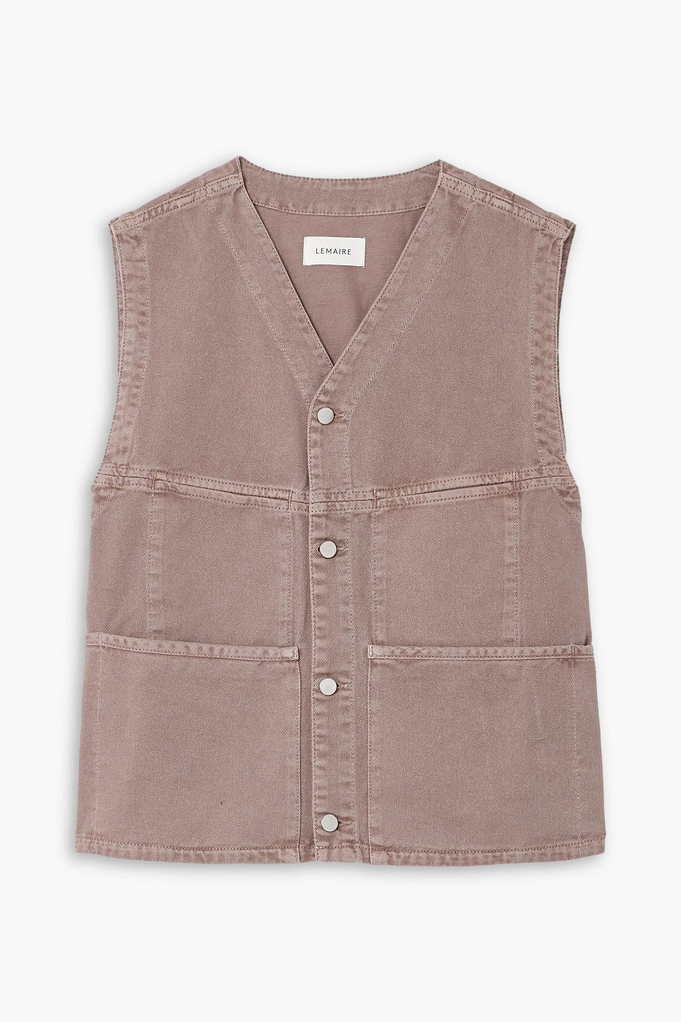 lemaire - denim vest - pink - fr 36