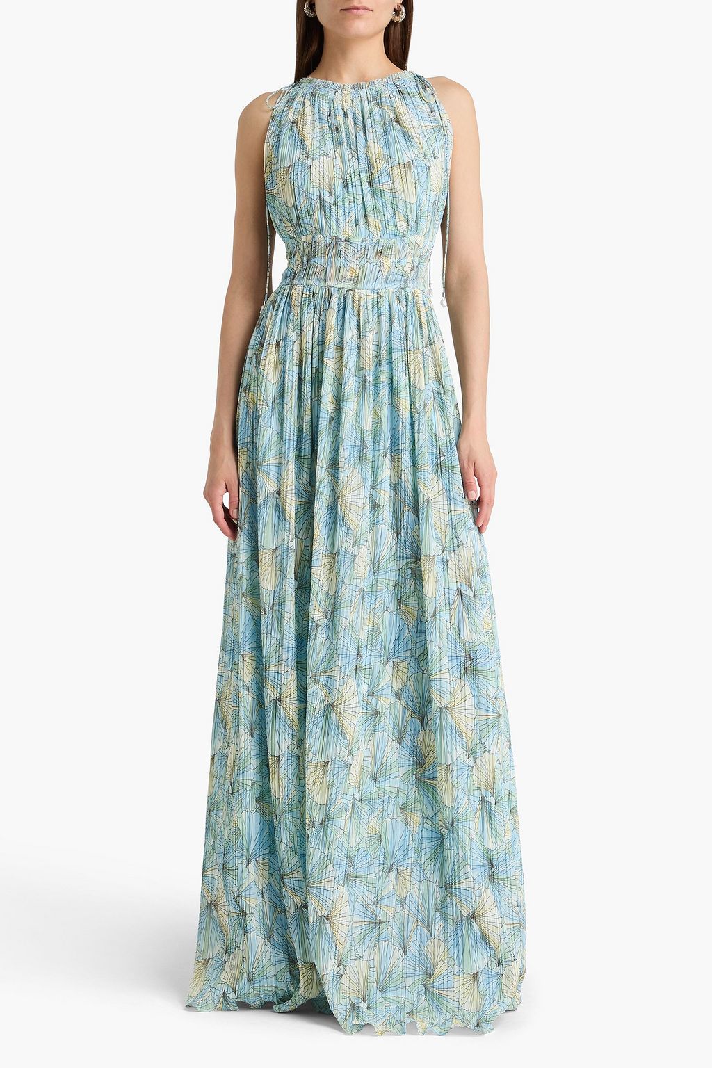 veronica beard pleated dress VERONICA BEARD Lilliana Long Pleated Coral/Pink Banded Maxi Dress US 6 $698. NWT