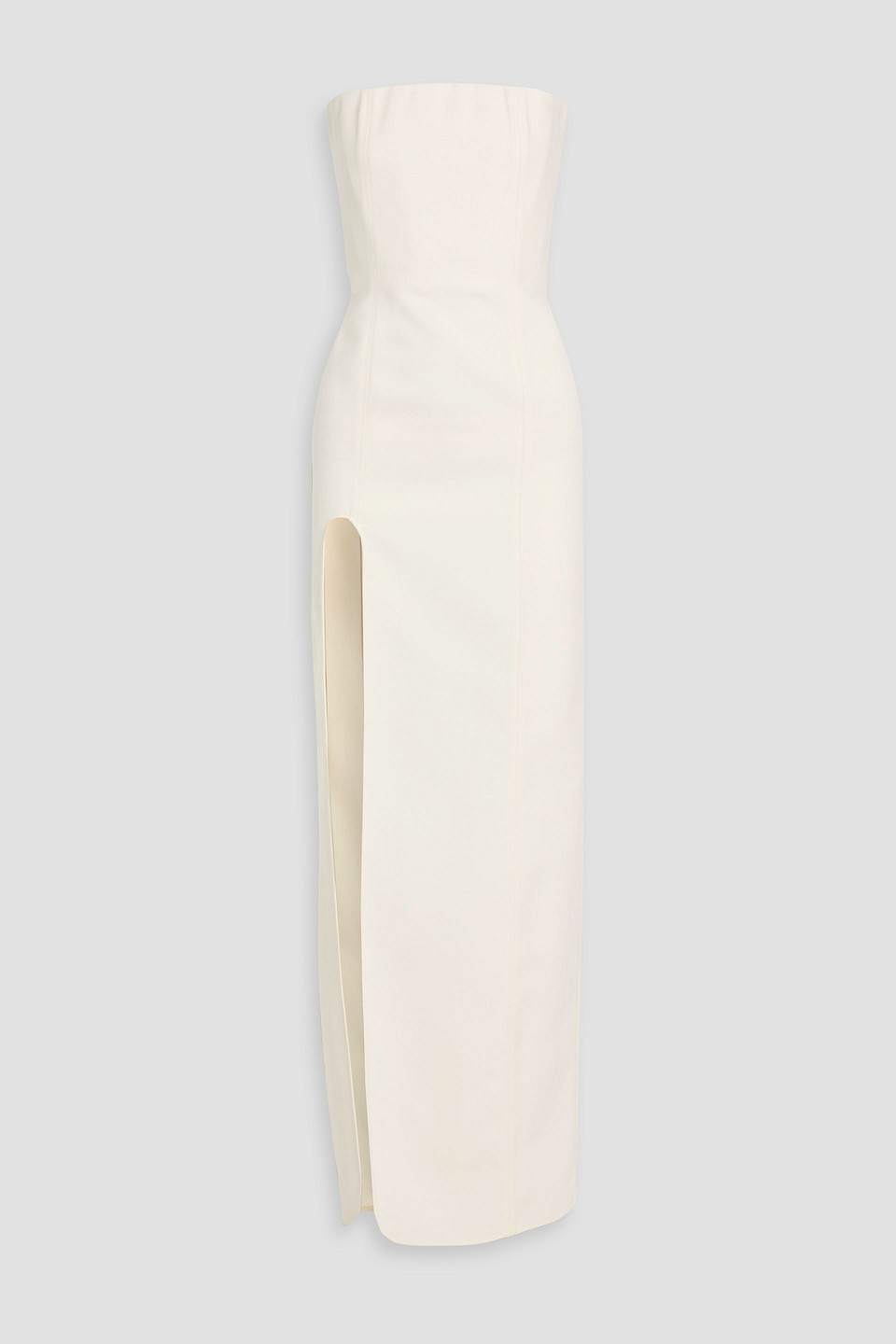 stella mccartney - strapless wool-crepe maxi dress - white - it 36