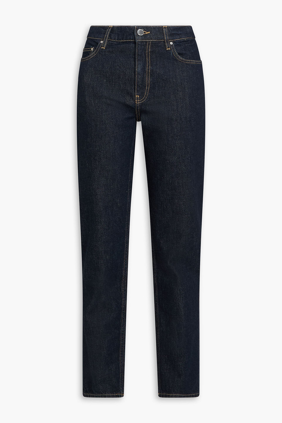 toteme - low-rise tapered jeans - blue - 23w/ 30l