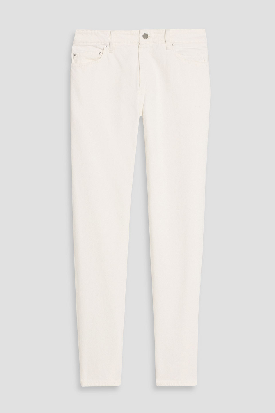 toteme - low-rise tapered jeans - white - 24w/ 34l
