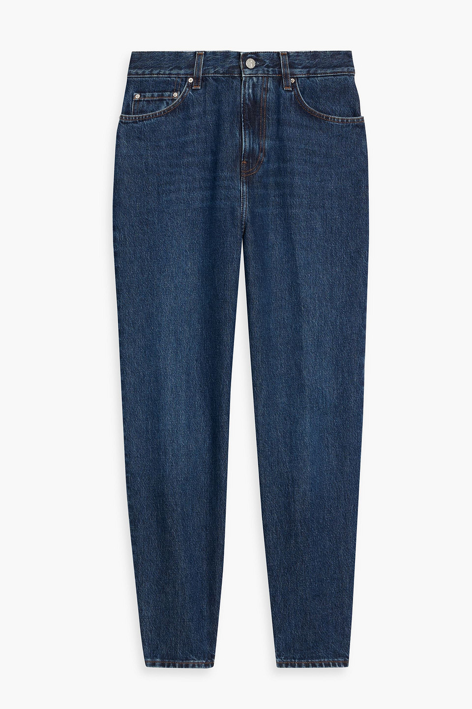 toteme - high-rise tapered jeans - blue - 26w/ 34l