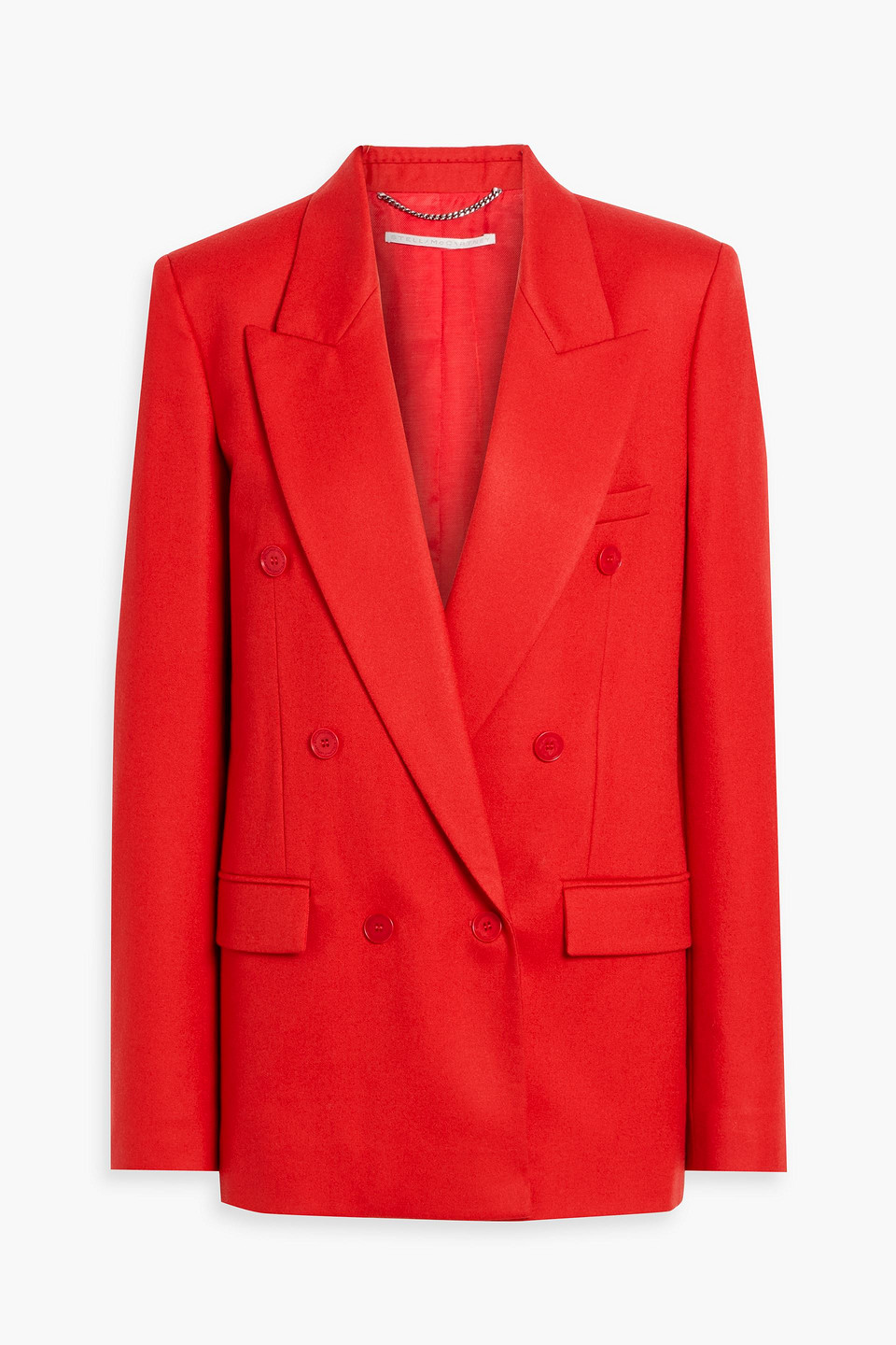 stella mccartney - double-breasted wool blazer - red - it 36