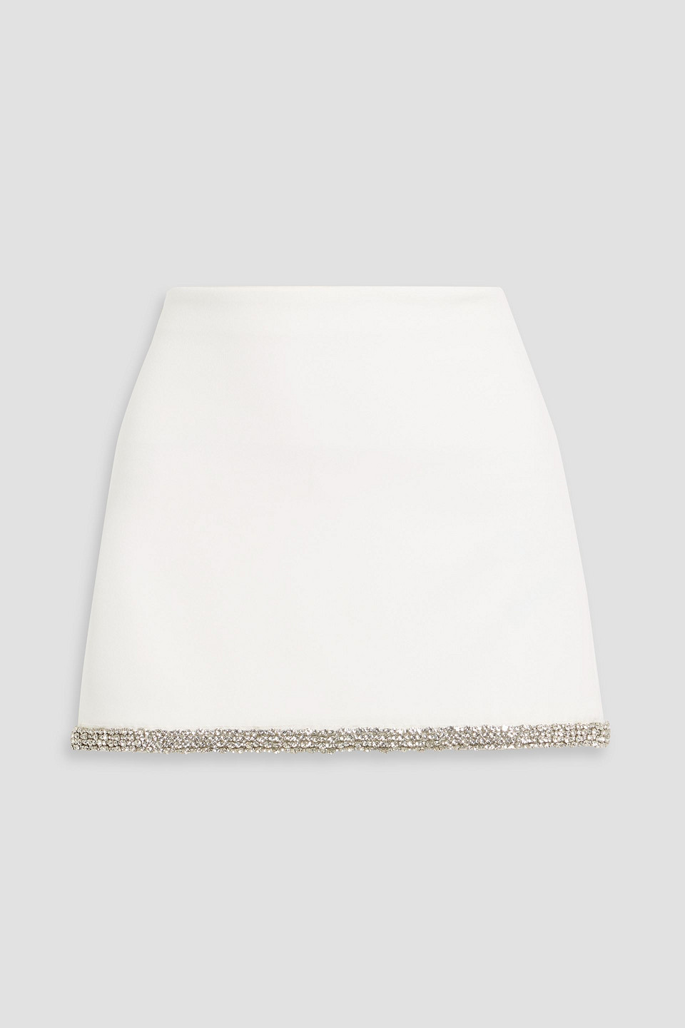 alice olivia - rubi crystal-embellished crepe mini skirt - white - us 6