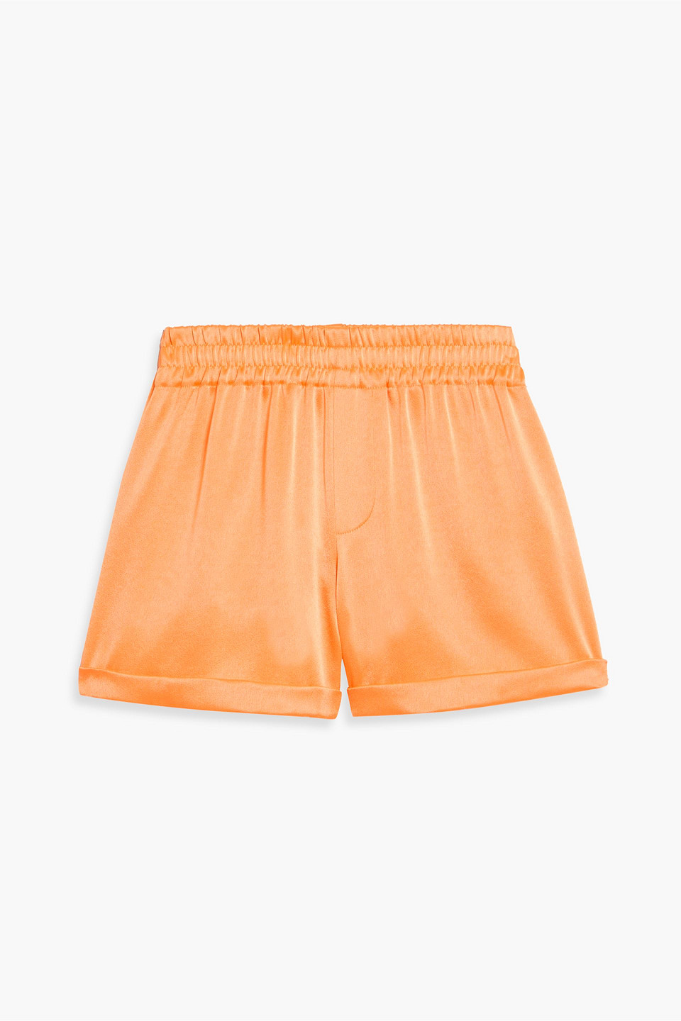 alice olivia - richie satin-crepe shorts - orange - s