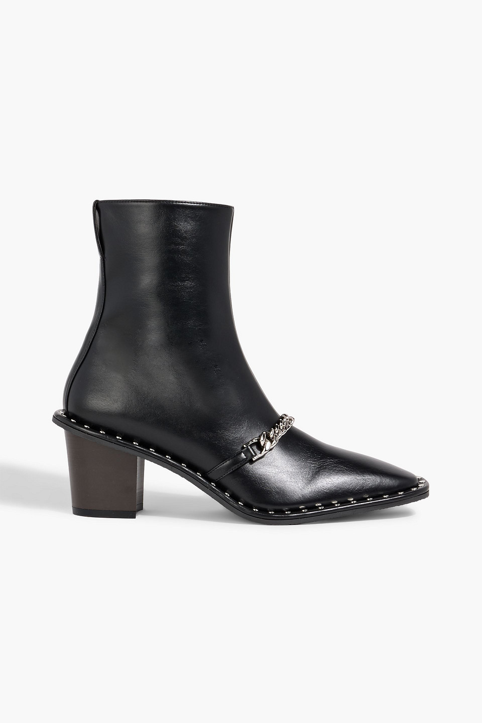 stella mccartney - falabella embellished ankle boots - black - eu 35