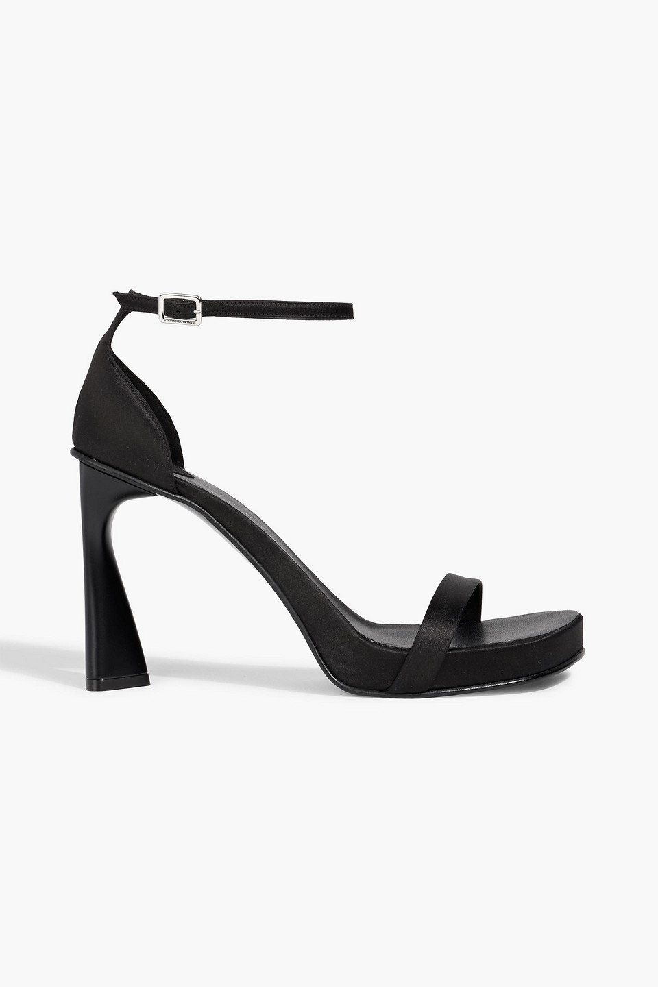 stella mccartney - elsa satin sandals - black - eu 35