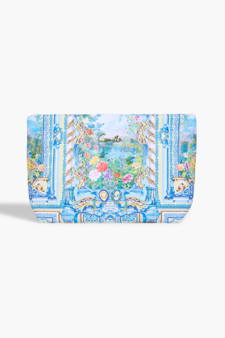 camilla - printed twill cosmetics case - blue - onesize
