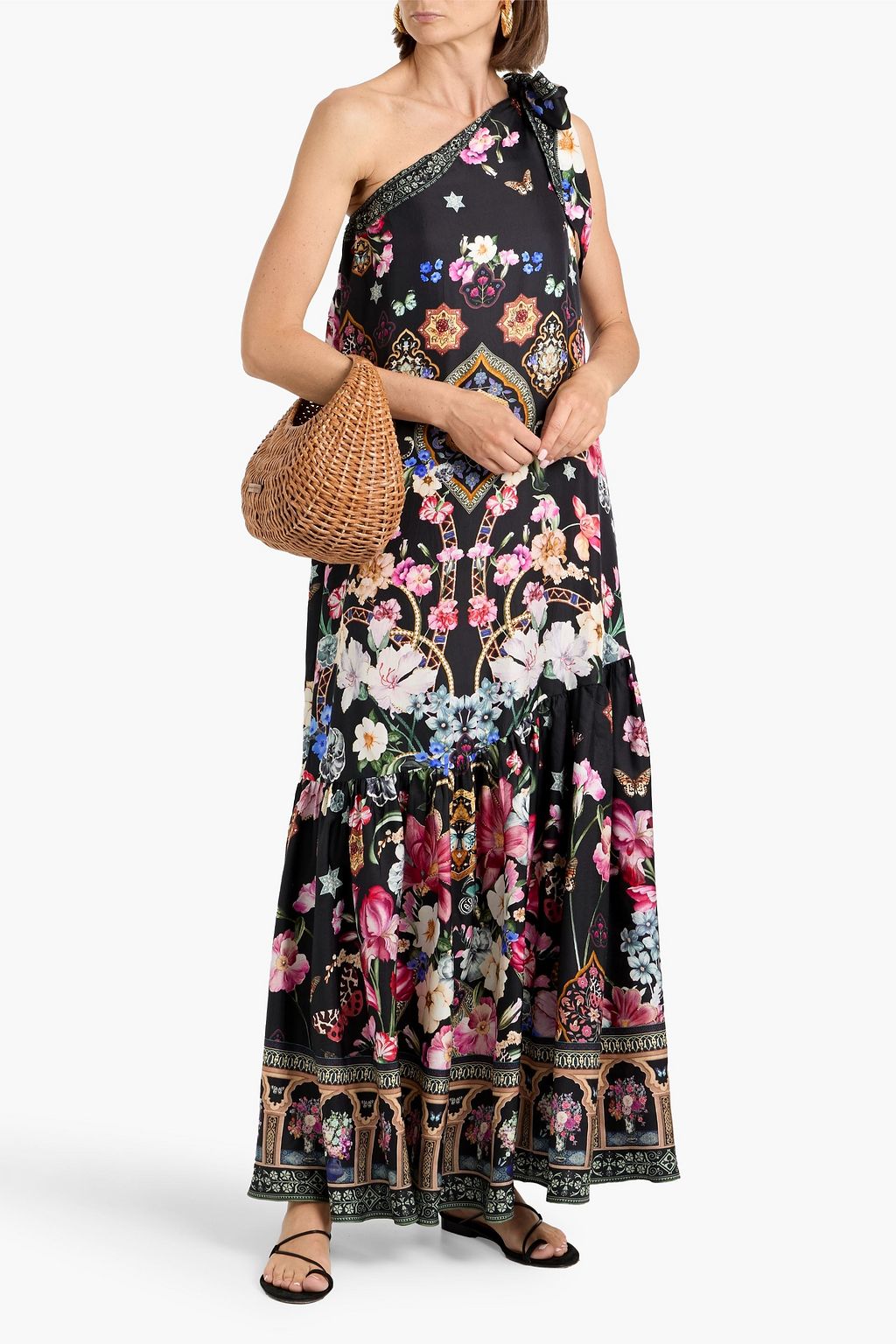camilla one shoulder dress CAMILLA | Tie One Shoulder Dress Midnight IN Monserrate, M/L Black | Midnight IN MONSERRATE