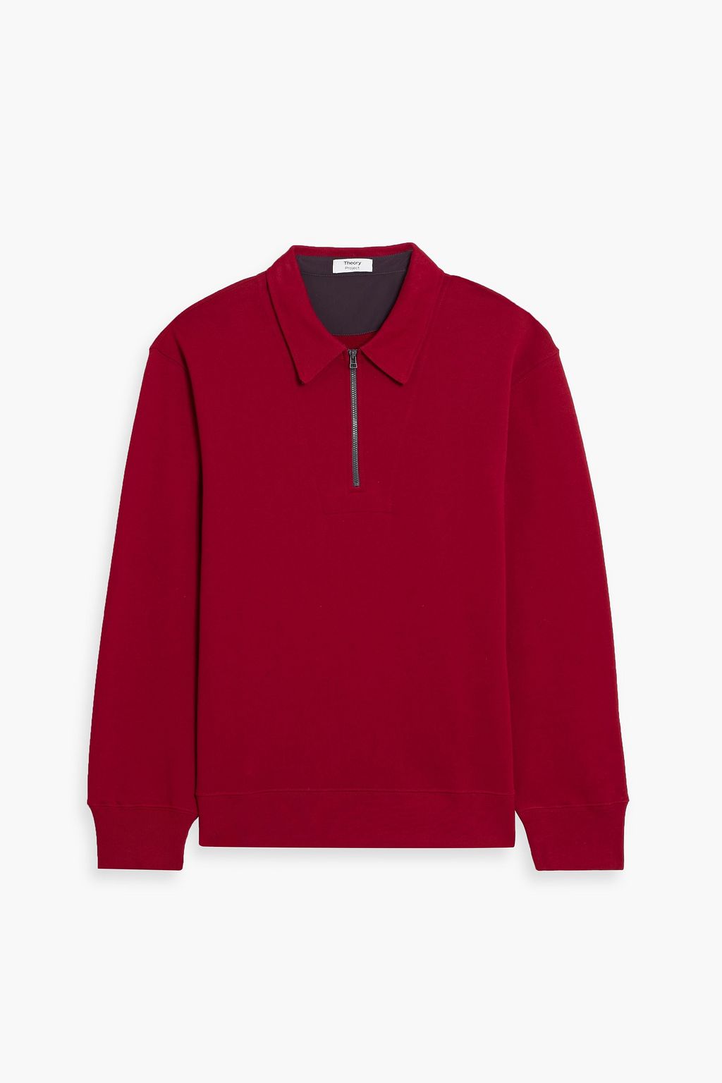 THEORY Cotton-jersey half-zip sweatshirt | THE OUTNET